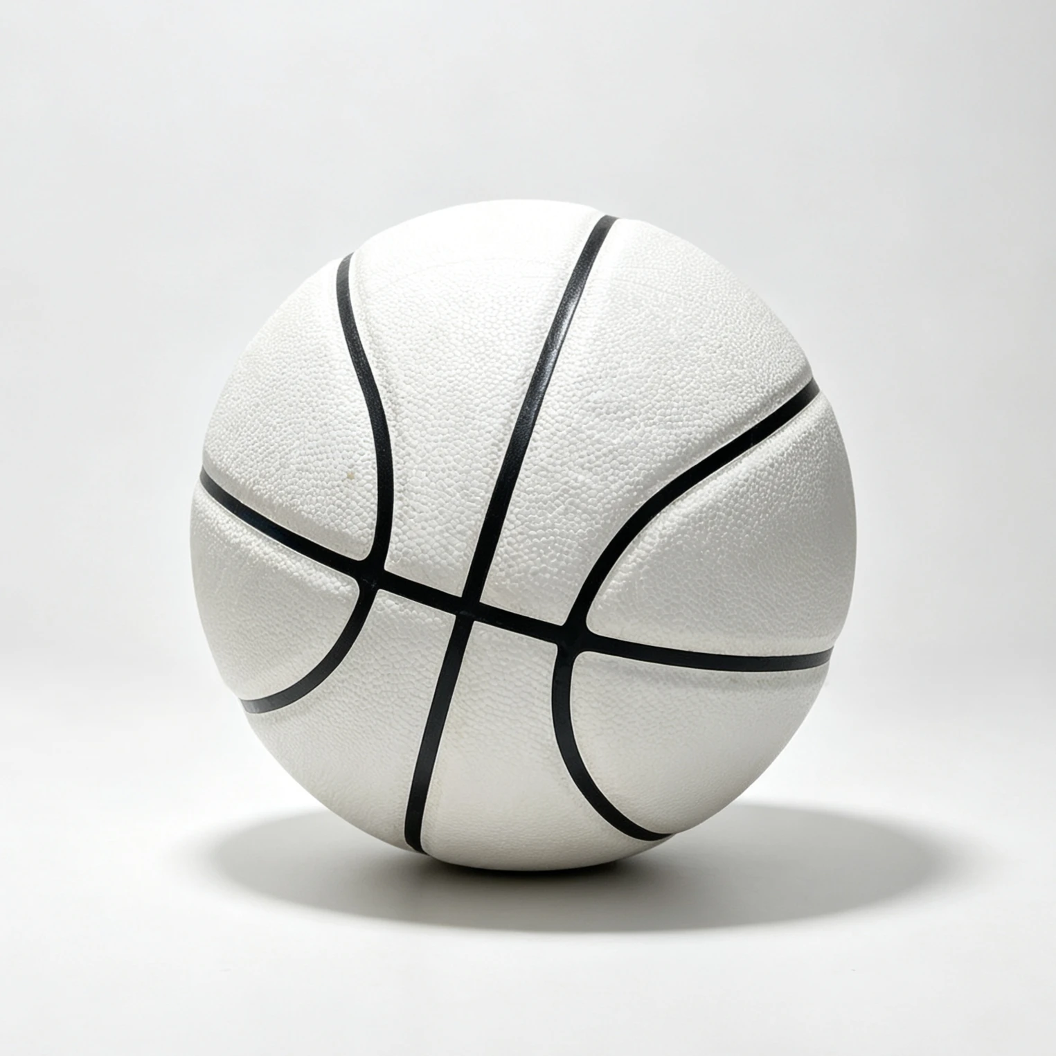 All-white fully custom PU basketball