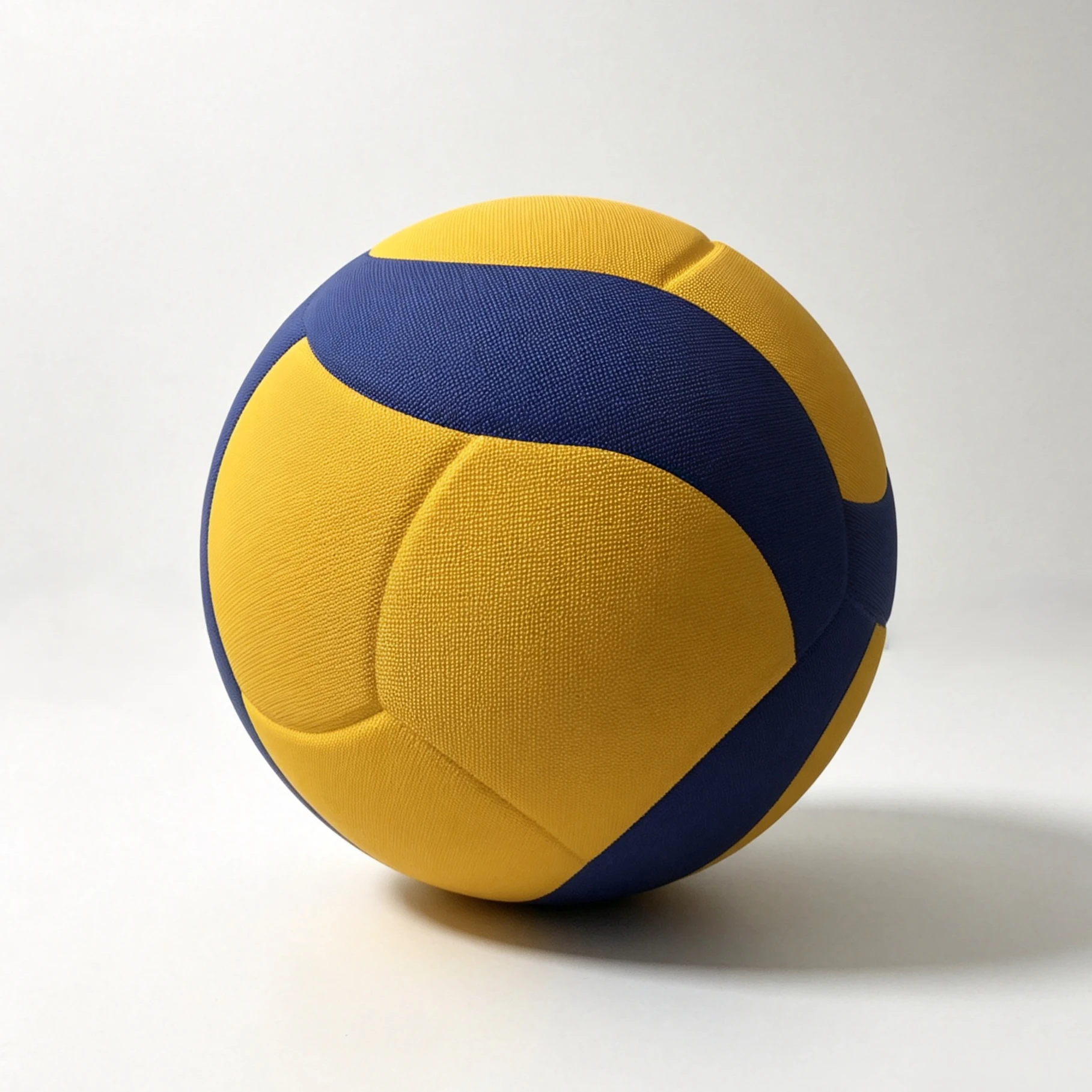 Yellow and blue wave pattern No. 5 hot patch volleyball, customizable logo