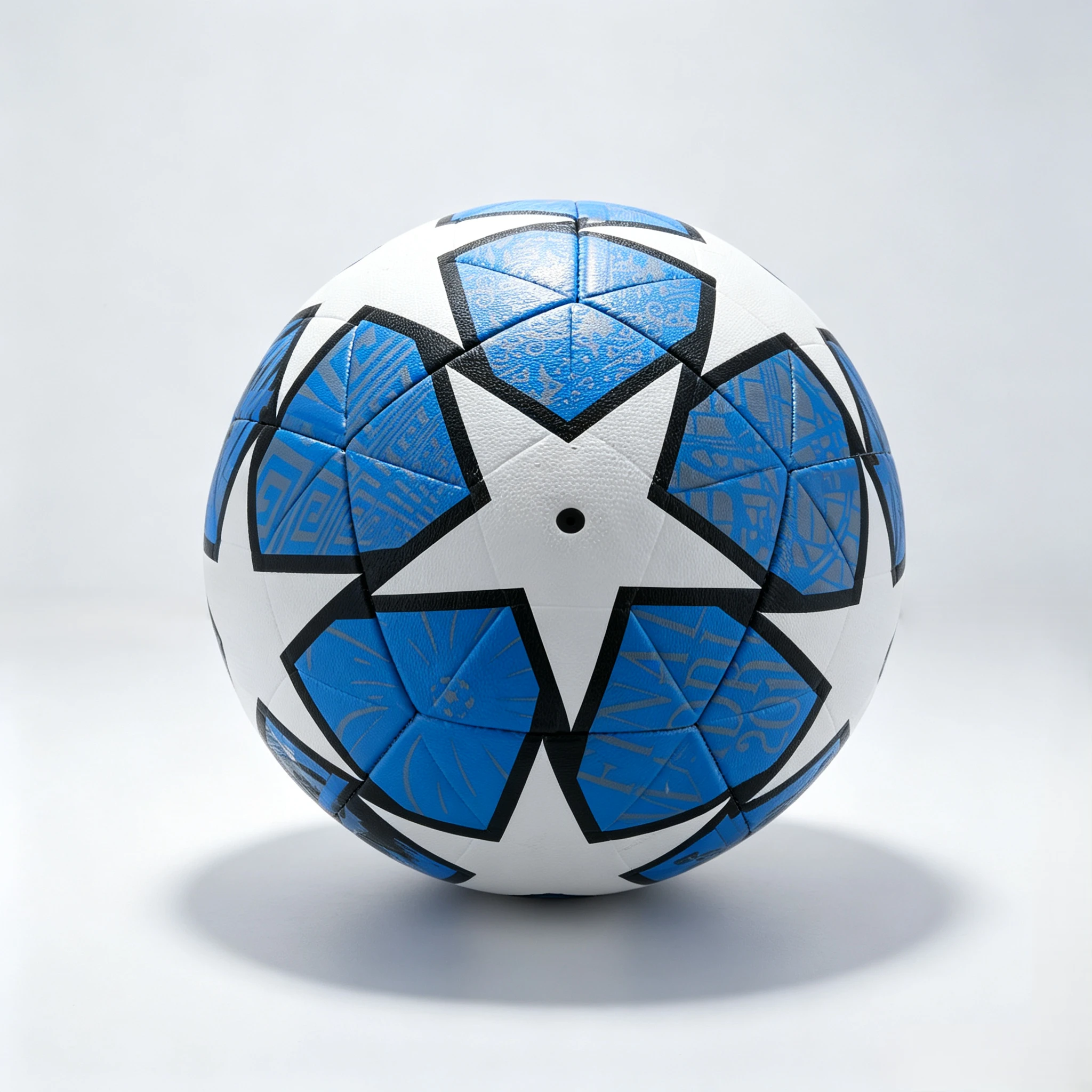 Blue striped pentagram customizable size 5 standard PU soccer ball