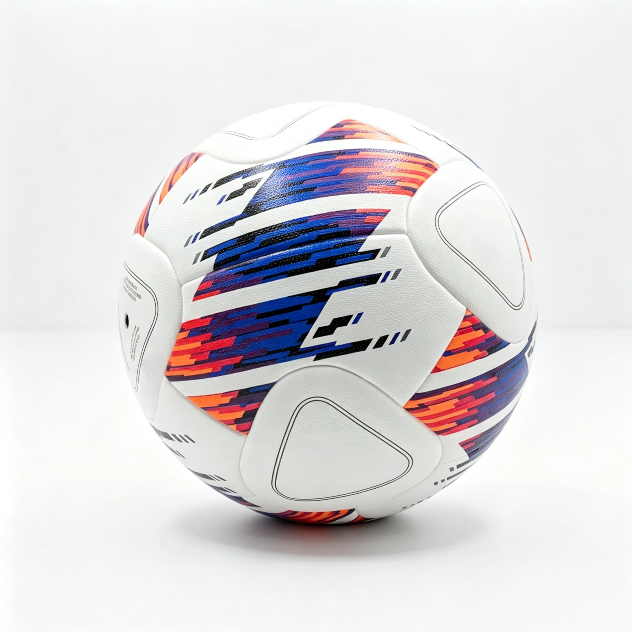 White base blue-orange gradient striped hot-pressed No. 5 soccer ball, customizable logo