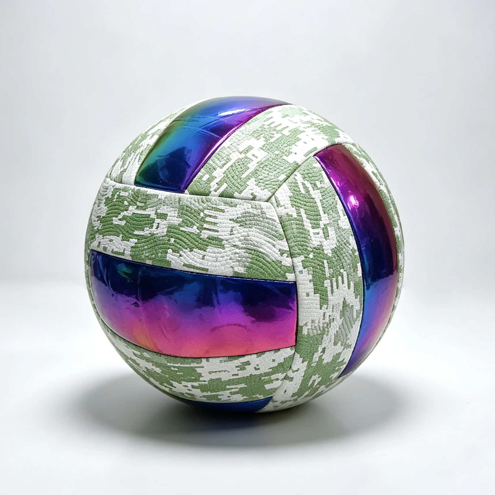 Camouflage Iridescent Laser No. 5 Personalized Volleyball, Customizable Logo