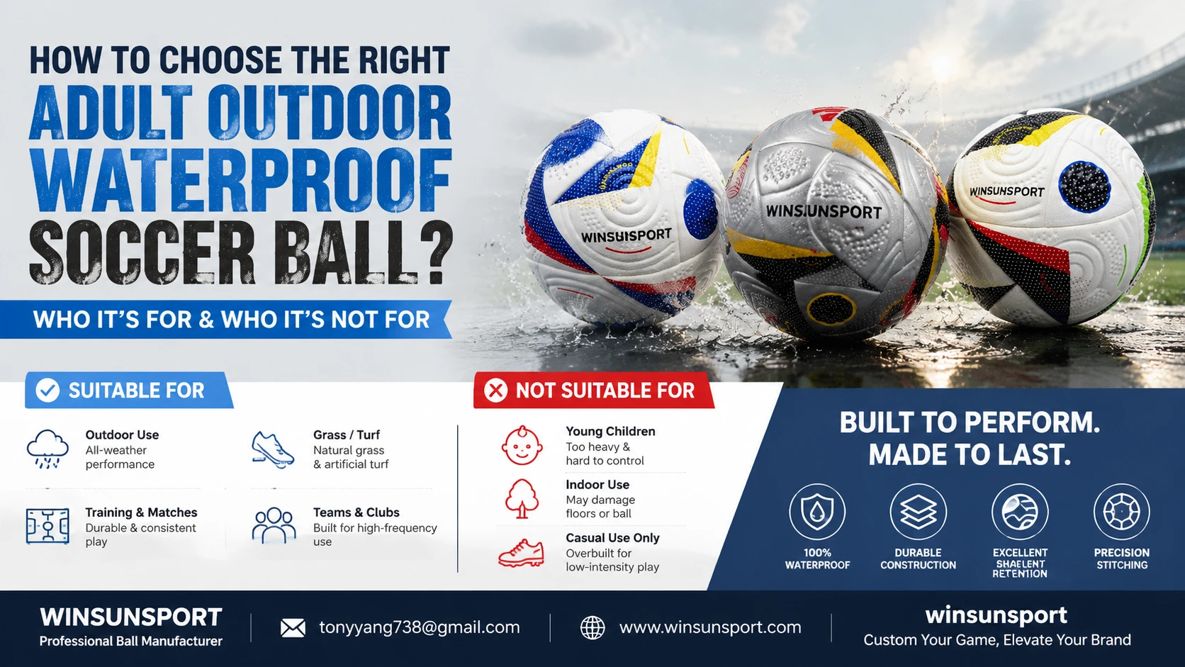 Adult Outdoor Waterproof Soccer Ball怎么选？适合谁、不适合谁？