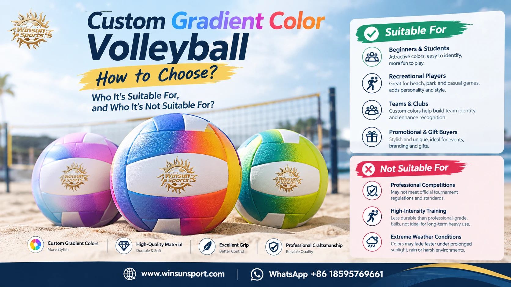 How to choose a Custom Gradient Color Volleyball? Who is it suitable for, and who is it not suitable for?