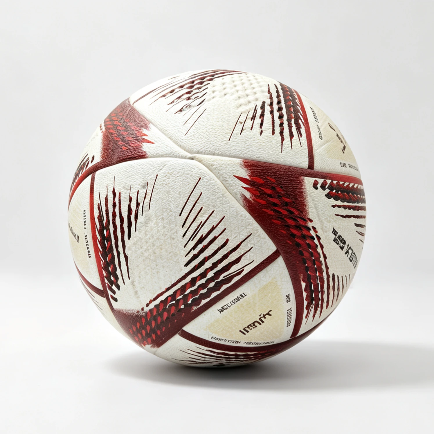 Retro Red Streamlined Racing-Style Custom Hot-Bond Soccer Ball