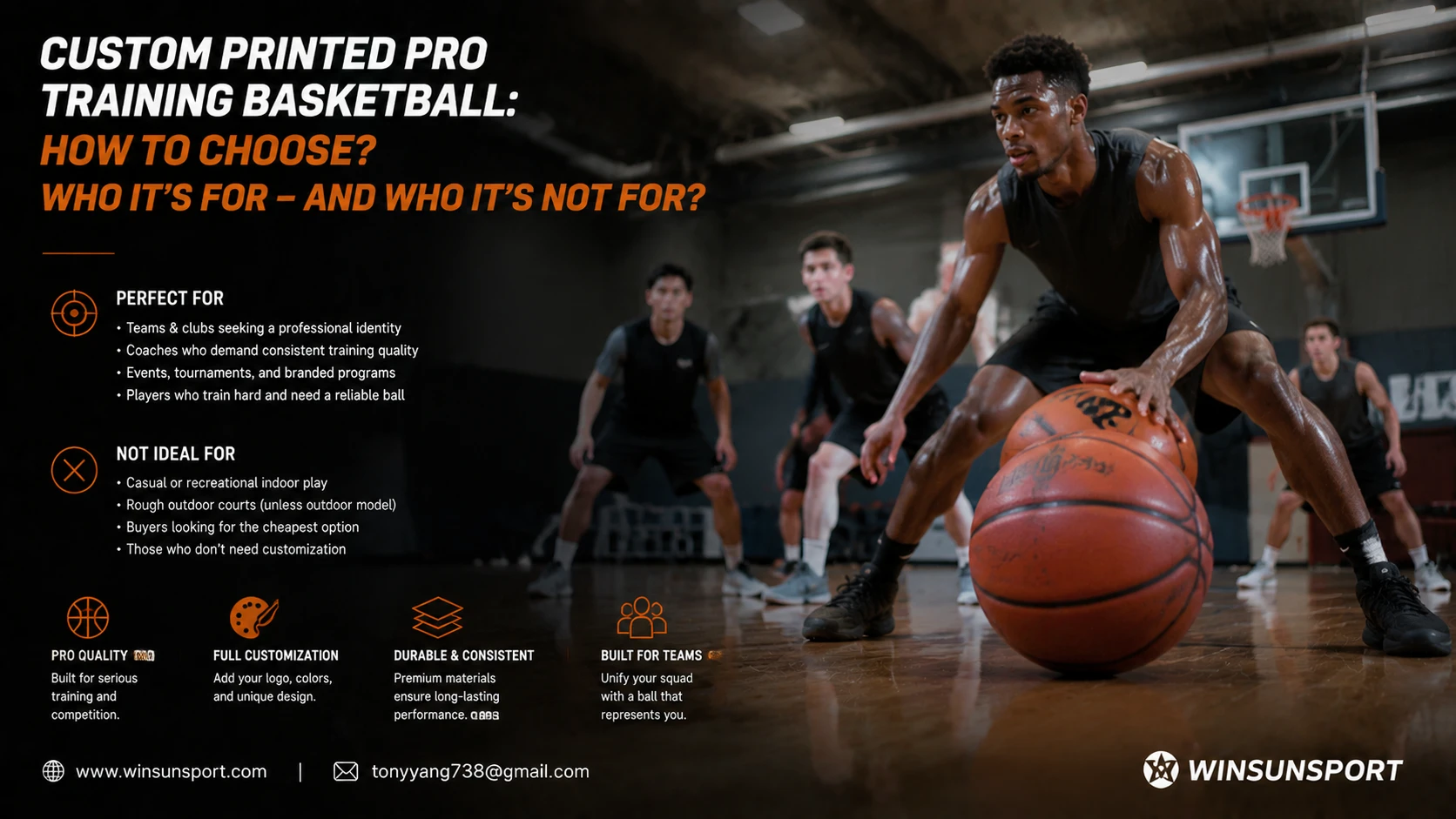 How to choose a Custom Printed Pro Training Basketball? Who is it suitable for and who is it not suitable for?