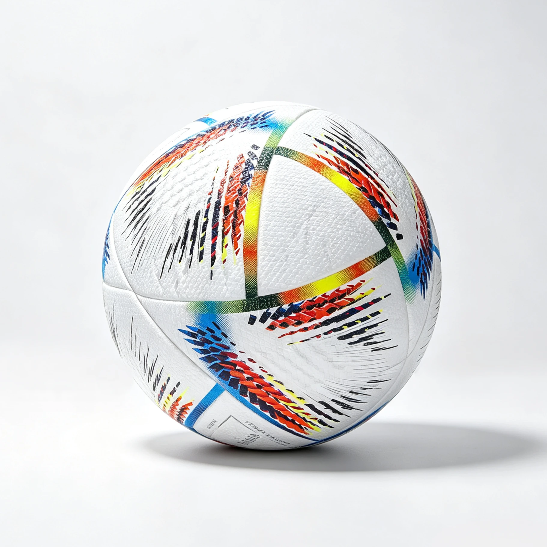 Colorful rainbow streamlined textured customizable hot-bond soccer ball