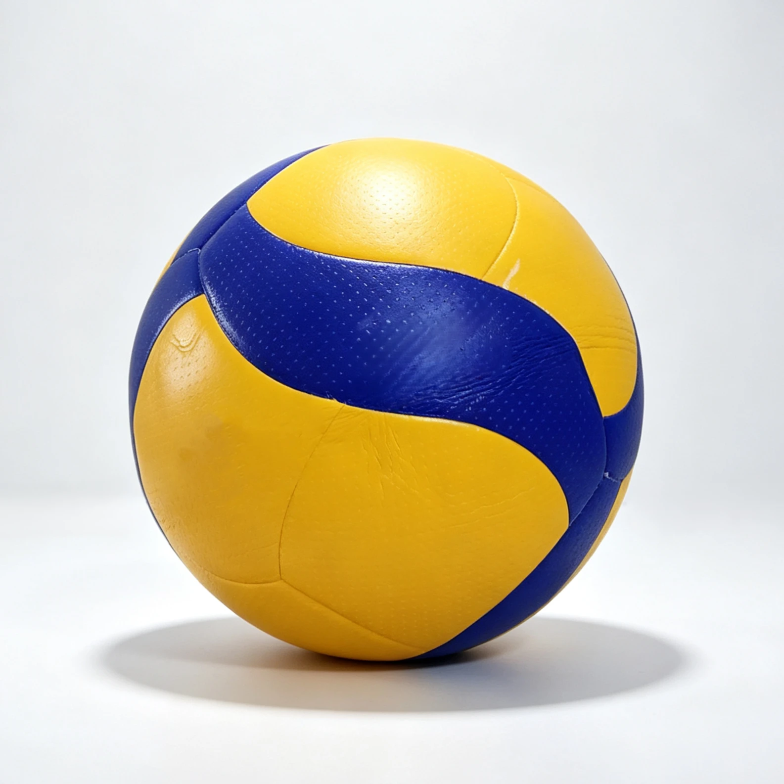 Yellow and blue synthetic leather volleyball, professional competition grade, customizable logo, training anti-slip v...